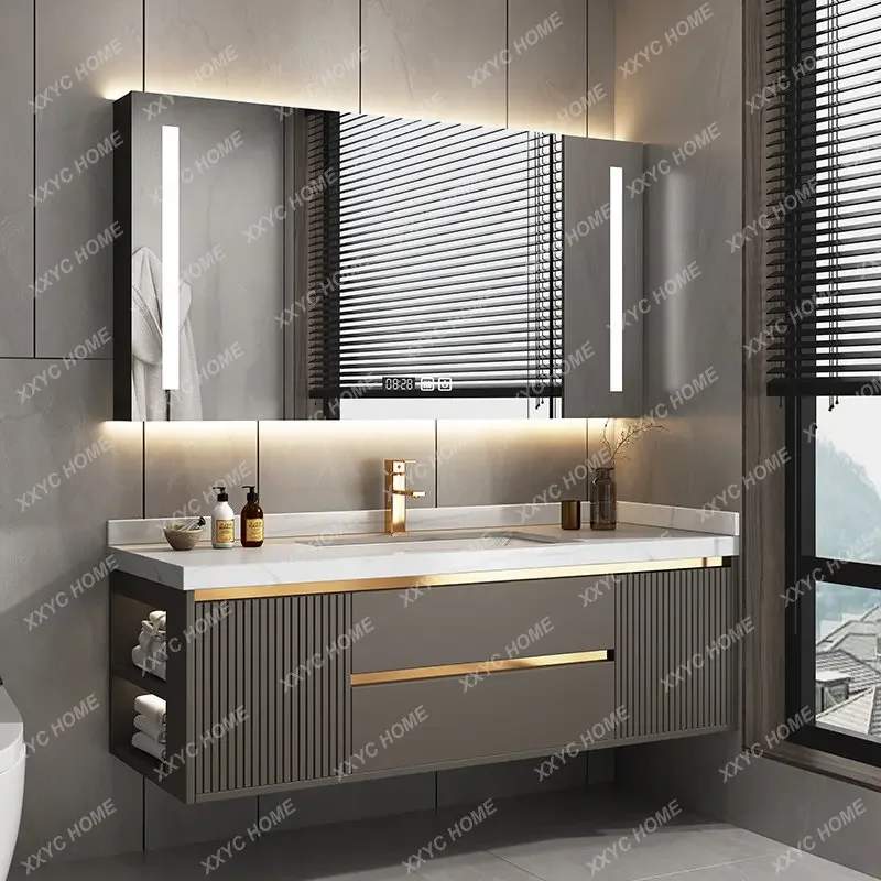 Bathroom Cabinet Combination Modern Minimalist Bathroom Cabinet Customization Washstand Intelligence