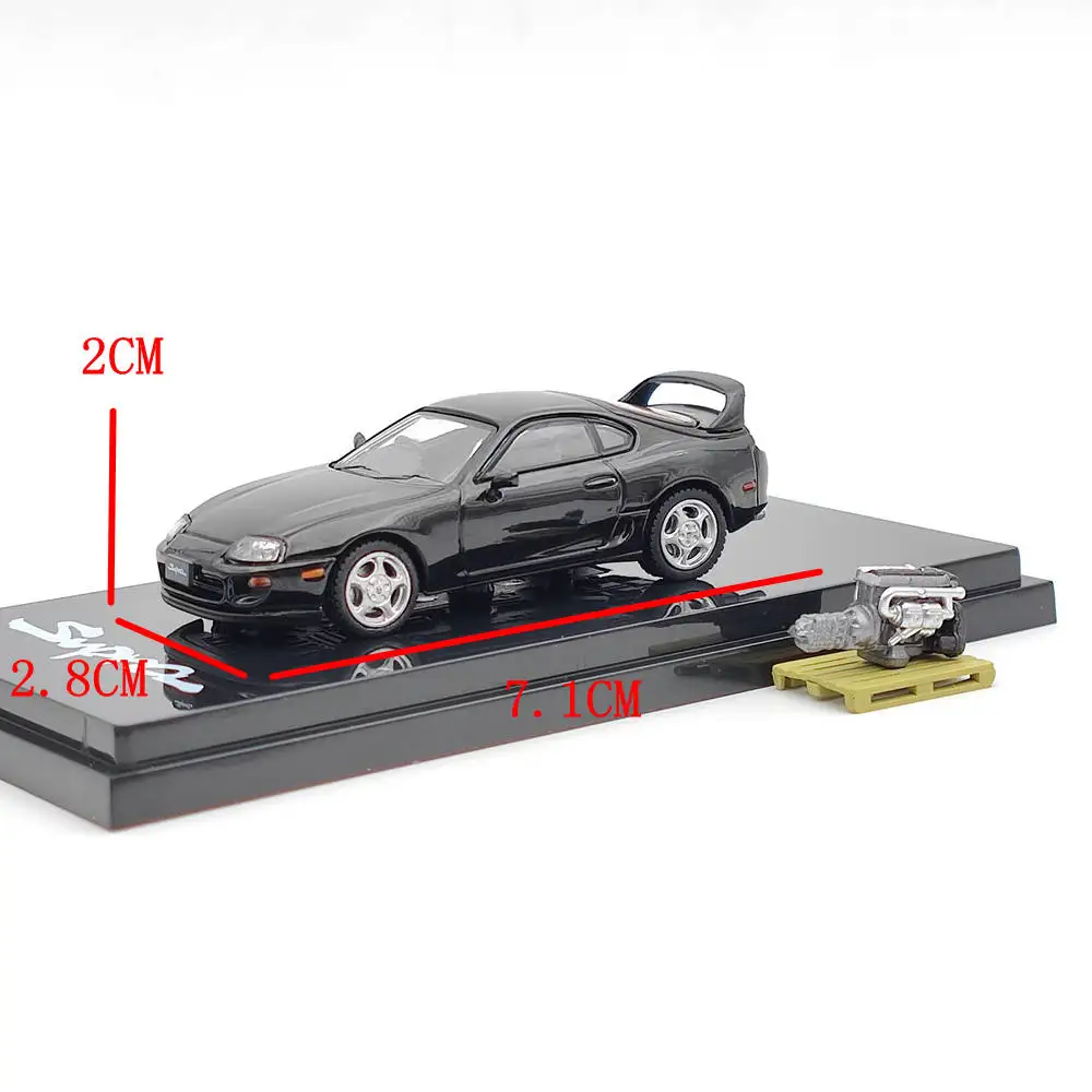 Hobby Japan HJ641042ABK 1/64 for T~OTA Supra RZ A80 with Engine Display  Model Black Limited Collection Toys Car Gift