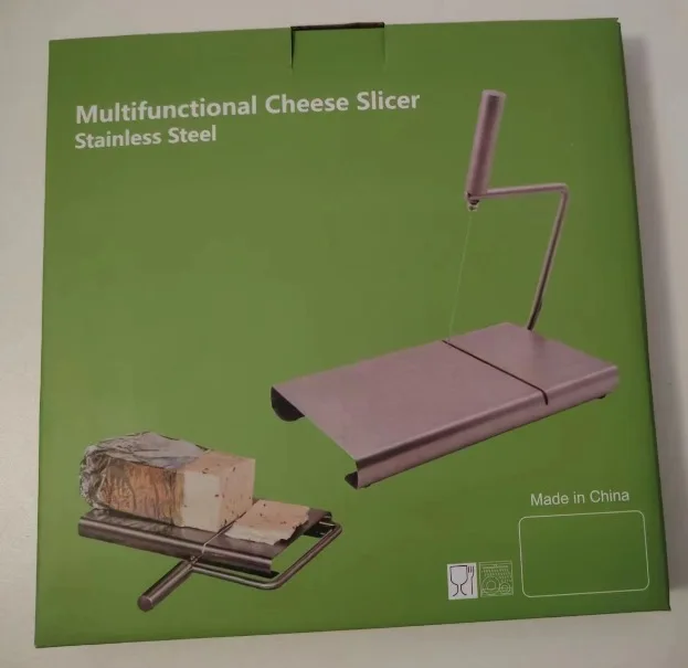 Stainless steel cheese slicer with scale for household use, butter, cheese, cheese, ham slicer, kitchen cutter, baking tool