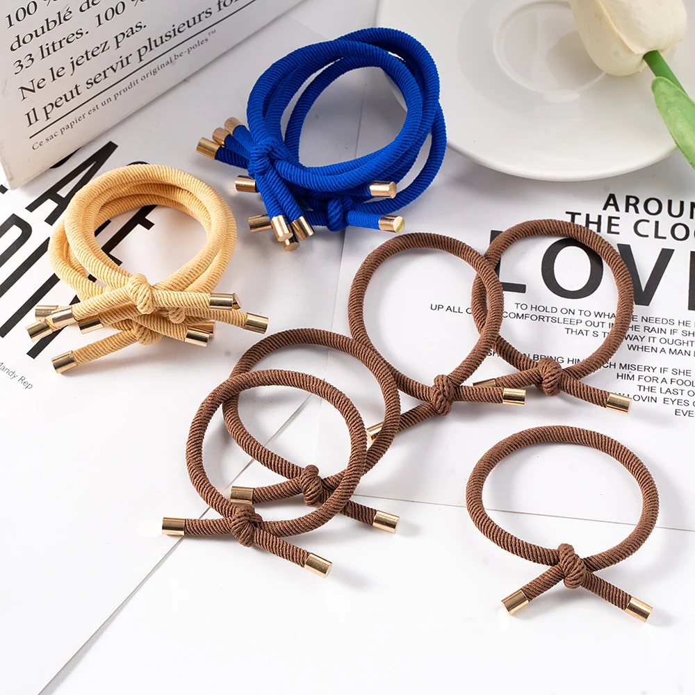 5PCS Women Elastic Hair Ties Rubber Bands Girls Hairbands  display picture 3