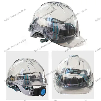 Casco di sicurezza per l'edilizia Lavoratore Arrampicata Casco protettivo trasparente ventilato Casco di protezione per la testa sul posto di lavoro all'aperto