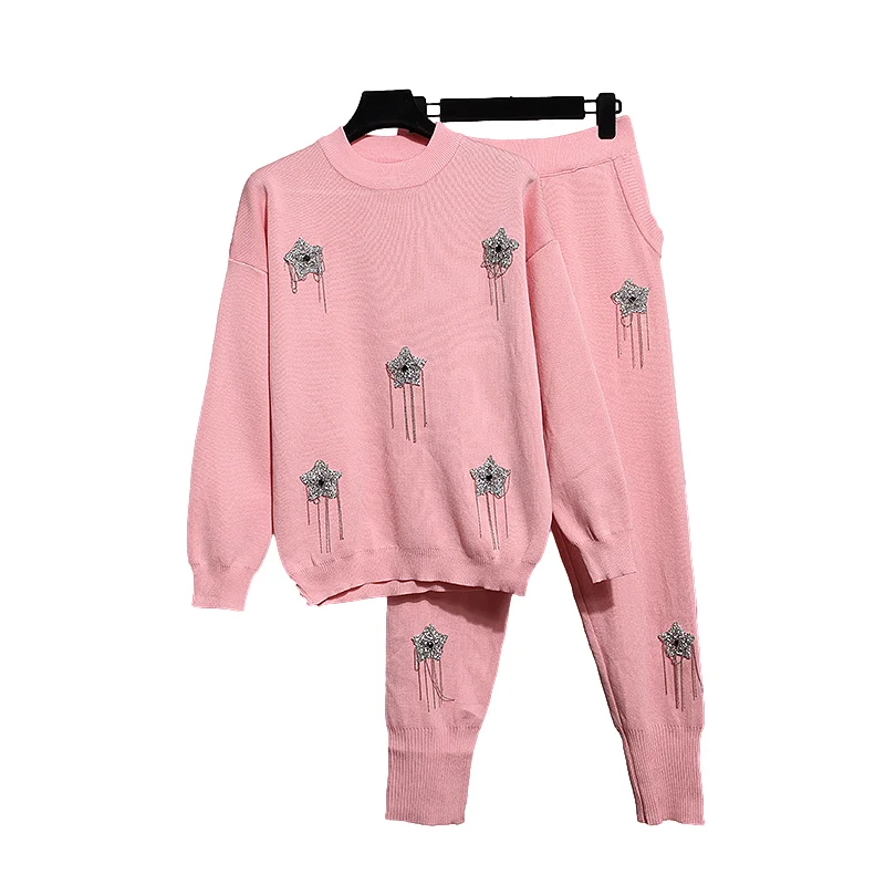 pink-sequins-star-knitted-suit-women-outfits-2pc-loose-tracksuits-long-sleeve-pullover-sweater-pencil-pants-two-piece-set-female