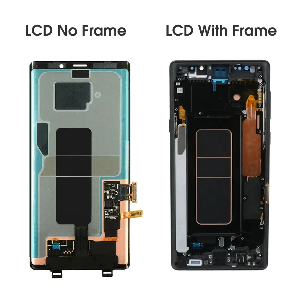 프레임 포함 LCD 디스플레이 터치 스크린 디지타이저, 삼성 노트 9, N960D, N960F, N960, N9600 용, 테스트 완료