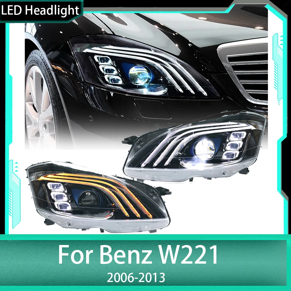 

Car Headlights for Mercedes-Benz S CLASS W221 2006-2013 Maybach Style LED DRL Dynamic Signal Lamp Head Lamp Front Light Assembly