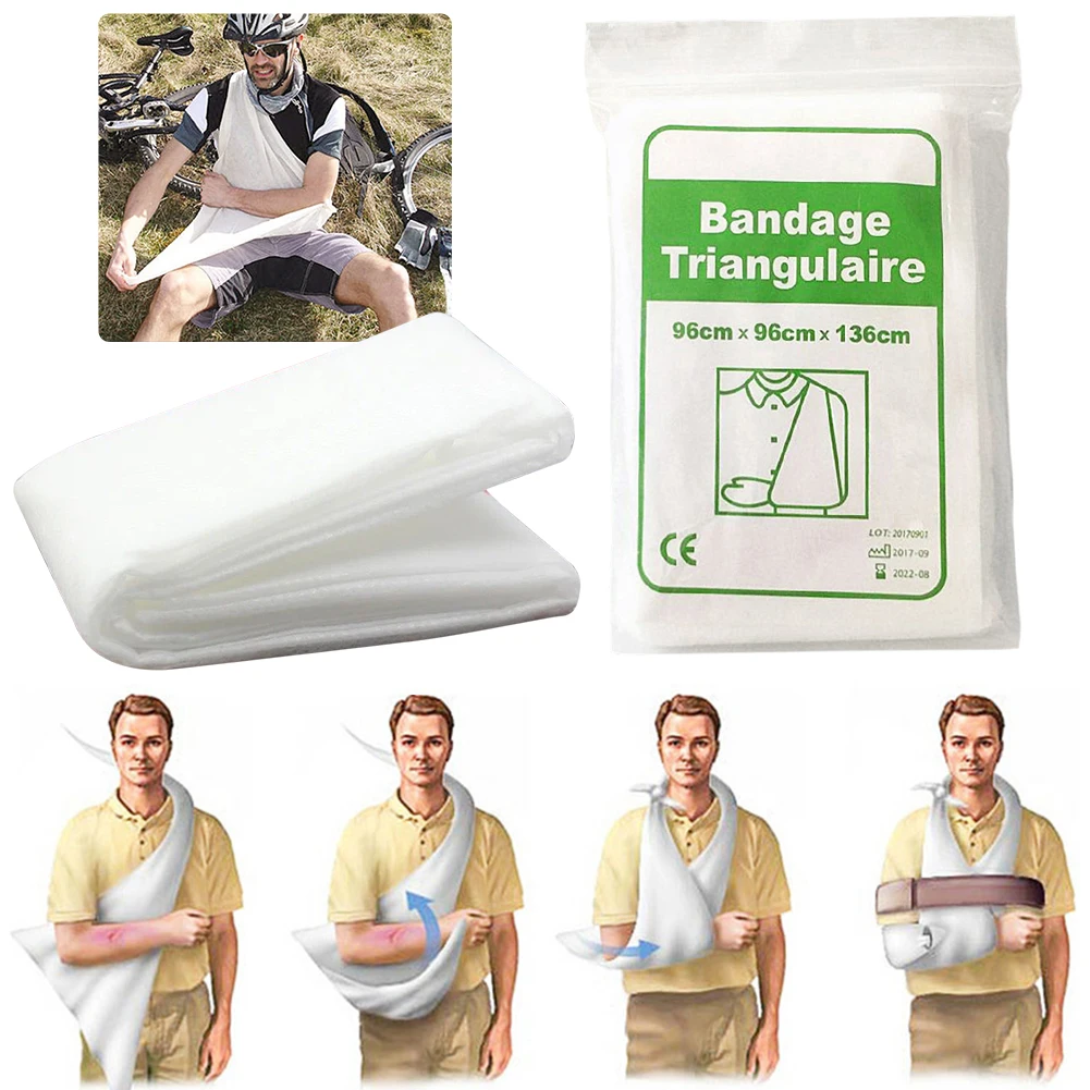 Triangular First Aid Bandage Non-Woven Emergency Burn Dressing Fracture Fixation