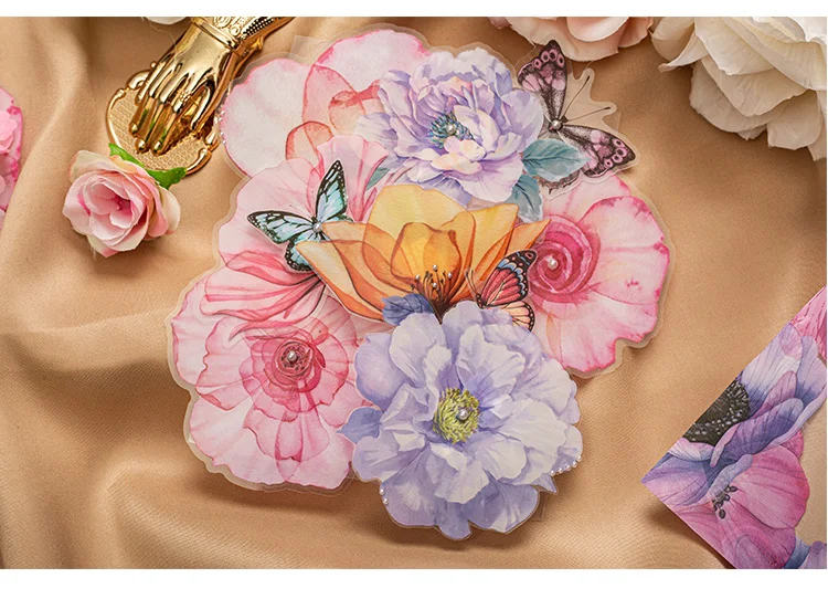 10Pcs/Bag Plant Flower Series Decorative for Journal Stationery Supplies Plant Stickers Junk Journal Scrapbooking Label Stickers – Detail 11