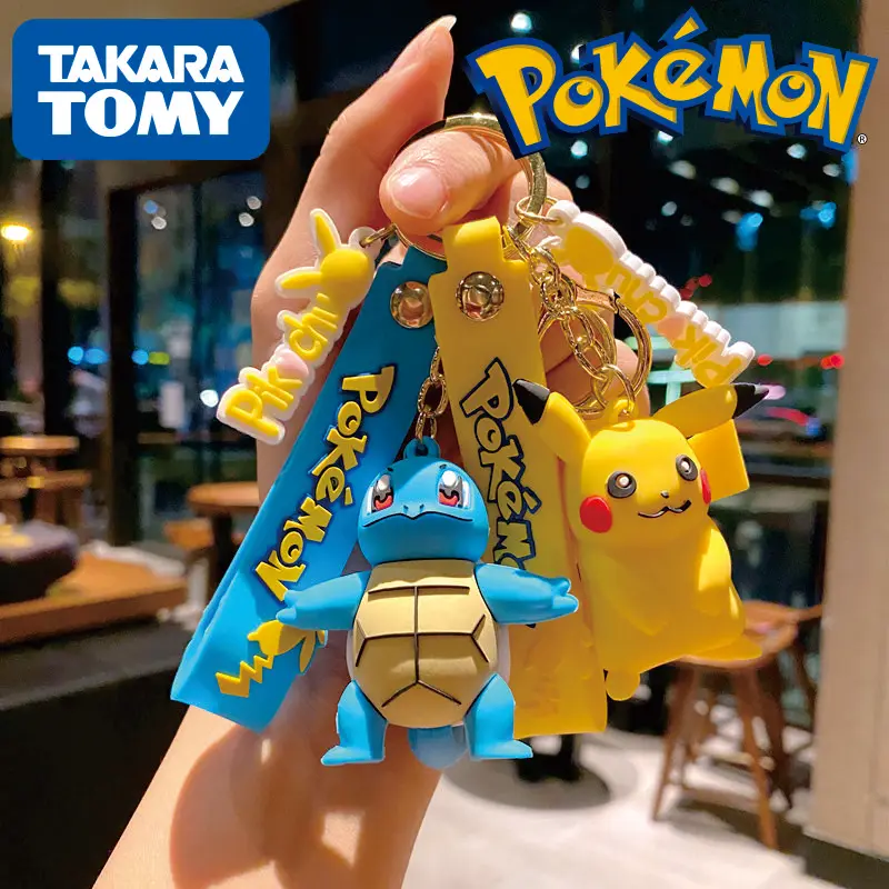 

Pokémon Keychains Fashion Pikachu Car Backpack Keychain Accessories Charmander Anime Keyring Children's Birthday Gift Wholesale