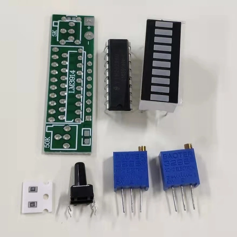 

Diy Kits LM3914 3.7V Lithium Capacity Module Tester LED Displa