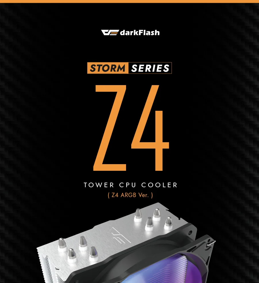 Darkflash Z4 Rgb 4 Heat Pipes Tower CPU Cooler 5V 3 Pin 4 Pin PWM Heatsink Air Cooler for Intel LGA 115X 1200 1700 AM4 AM5 12 S43cf5a107cc34125868c4b3c8f804a65L