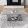 Coffee Table with Shelf, Wood Coffee Table for Living Room, Open Display Area,47” Grey 3