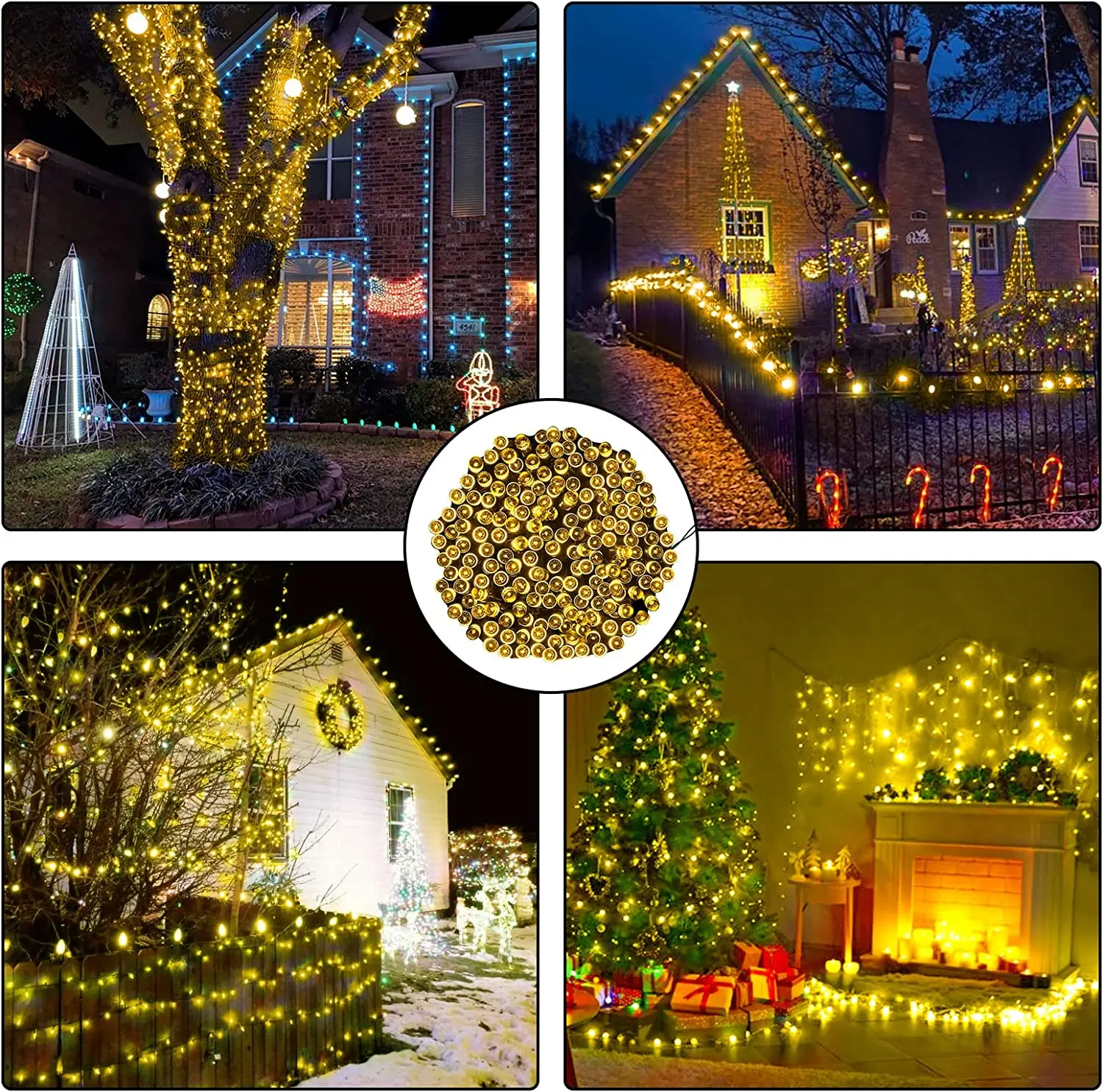 LED String Lights 300LED Outdoor Led Solar String Lights Waterproof Fairy Light Solar Powered Garland Lights 8 Mode 33m Garden Wedding Decoration decorative lights,string lights,led fairy lights