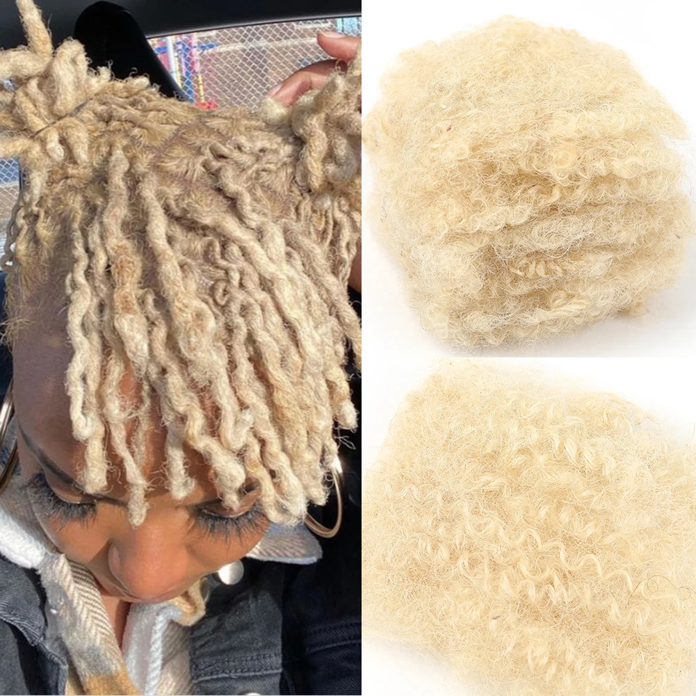 Extensions de cheveux afro crépus en vrac, 613 cheveux humains, tresses sales reggae, cheveux brésiliens au crochet naturels, dreadlocks, 100% #