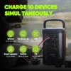 Portable Power Station, 662Wh LiFePo4 Battery Solar Generator, 2 AC Power Sockets, 110V, 1000W, DC 12V Car and USB Ports 3