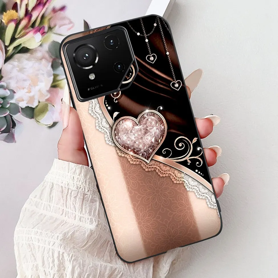 Luxury Cute Cat Silicone Shockproof Bumper Back Cover - Stylish Painted Design