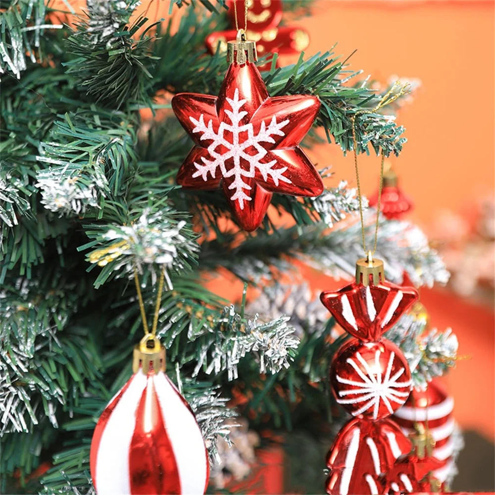 Christmas Decorations Christmas Candy Pendants Colorful Lollipop Cane Hanging Ornaments For Home Xmas New Year Noel