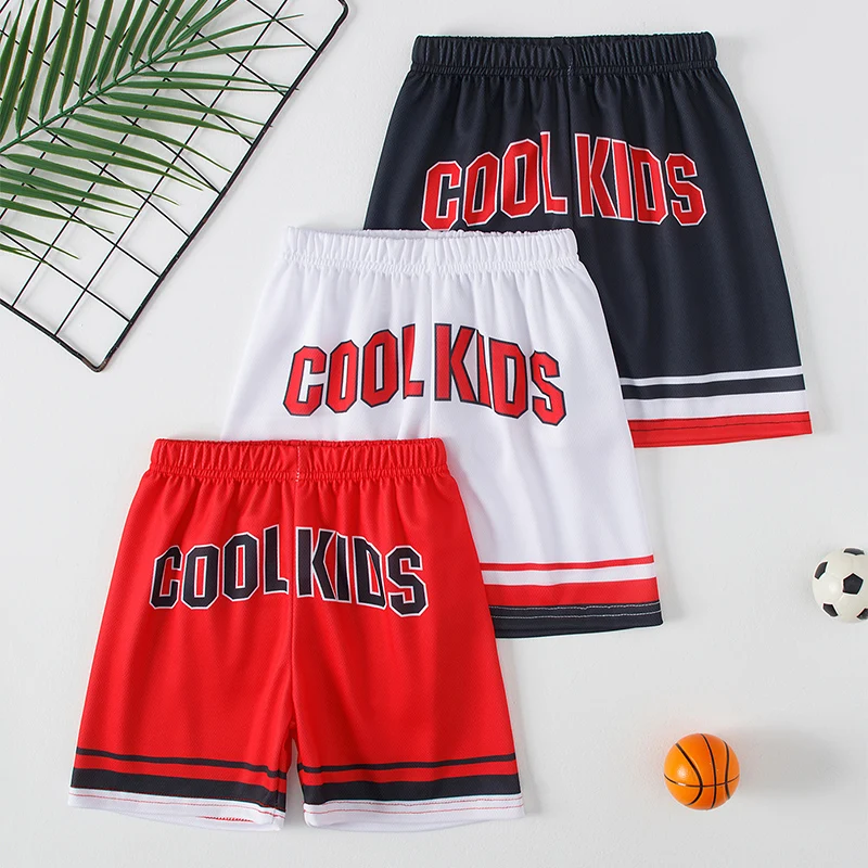 1/3 Pcs Children's Quick-drying Exercise 5 Pants Boys Basketball Football Running Comprehensive Training Handsome Casual Shorts 2