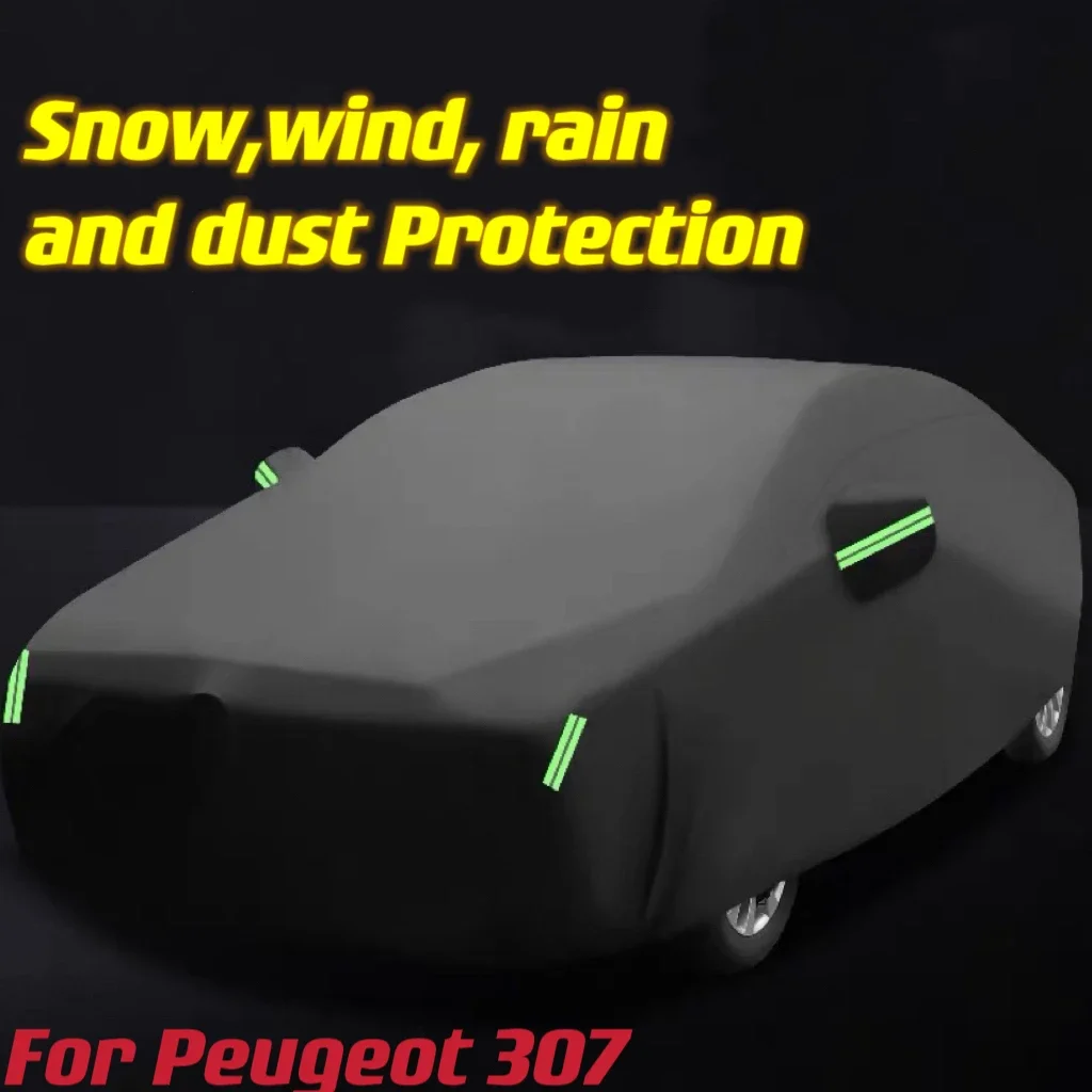 

1PCS Waterproof full Car Covers Sun Dust Rain Snow Protection Auto Suv Protective Accessories for Peugeot 307