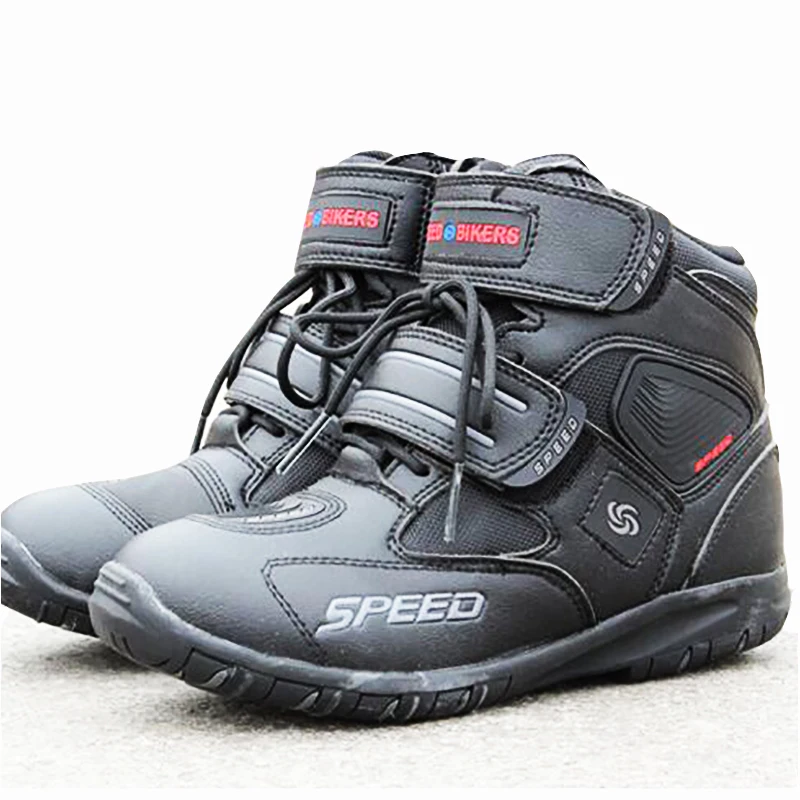 Racing Gear Guards Motorcycle Boots Woman Man Racing Off-Road Speed Biker Shoes Motorbike Cycling Moto Feet Leather Boots