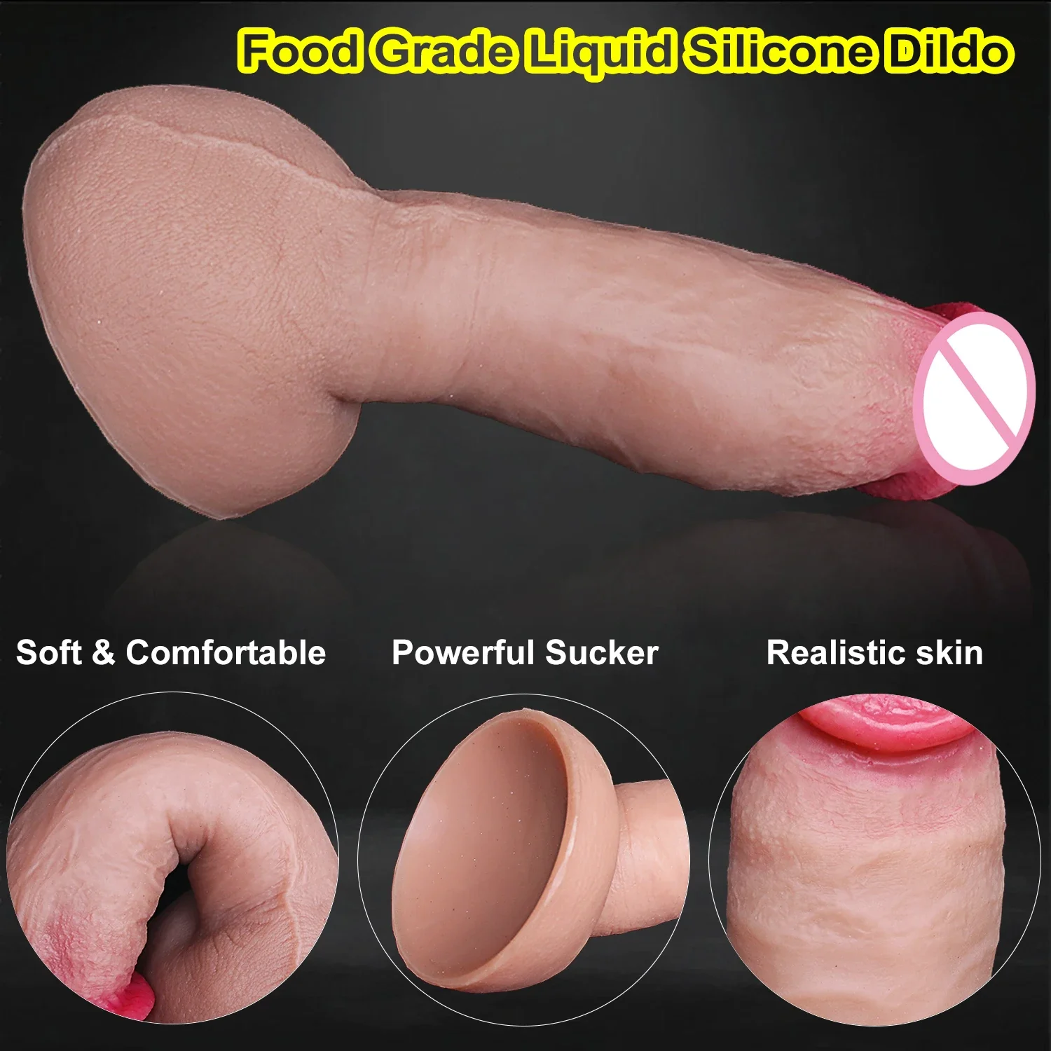 Soft Skin Feel Realistic Thick Dildo Gay Masturbators Silicone Dick Big Suction Cup Penis Anal Plug Sex Toy for Men Women penis masturbator dildo sex toys anal masturbator