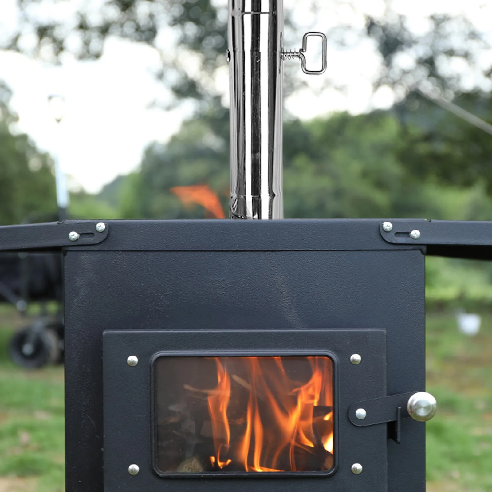 Stove Pipe Stainless Steel Chimney Furnace Tube Adjustable Woodstove Chimney  Pipe Outdoor Wood Stove Accessories For Camping - AliExpress