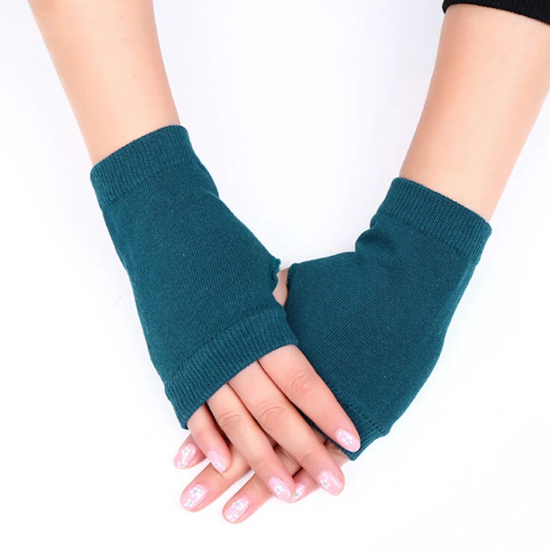 Fingerless Gloves Cotton Knitted