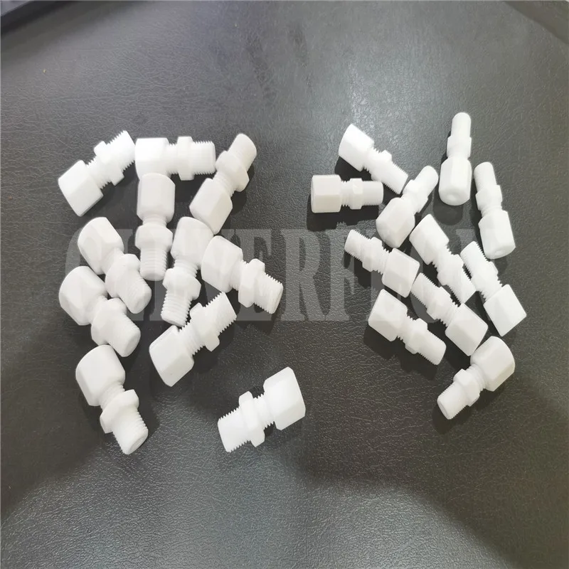 화이트 스트레이트 G 수 스레드 PTFE 커넥터
