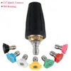 High Pressure Washer Spray Nozzle Kit  1/4"Quick Connect 360 Rotating Turbo Nozzle Sprayer 4000 PSI Multiple Degree Spray Nozzle 1
