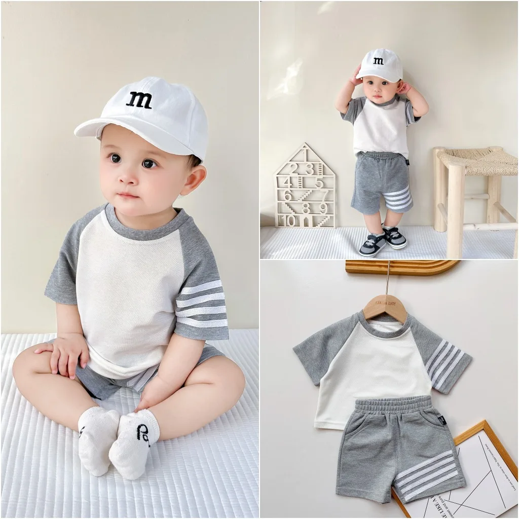 

Summer Children Clothes Sets Linen Sports Clothes for Baby Girl Boy Clothing Sets T-shirts+Shorts 2 Piece Kids 1-6Years Clothing