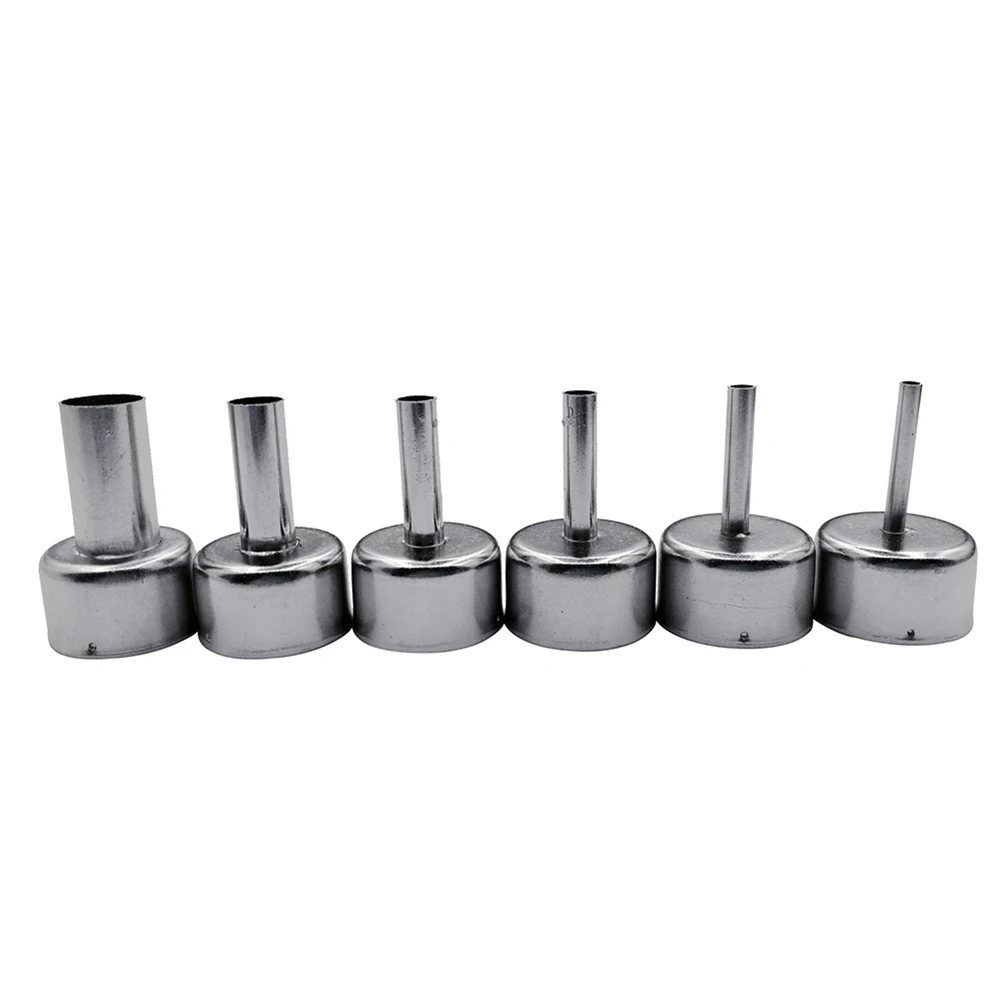 

6pcs Universal Welding Nozzles For 858D+ 8586 Soldering Station Hot Air Gun Welding Nozzle 3mm 4mm 5mm 6mm 8mm 12mm