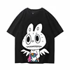 Men Casual Cute Tide Wear Tops Labubu Cartoon T-Shirts Short Sleeve Lovers Women High Quality Pure Cotton Kids Girls Clothes Tee 5
