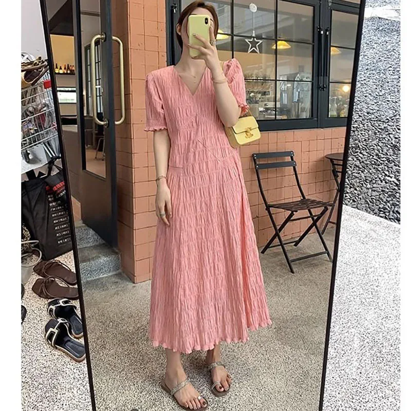 knee length dresses for ladies Satin Butterfly Sleeve Midi Dress