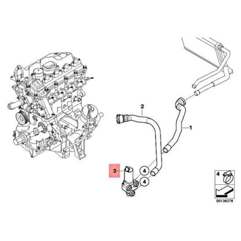 에어컨 압축기 히터 제어 밸브 64118369806 액세서리, BMW 3 E90 E91 E92 E93 2.0D 용, 1 개