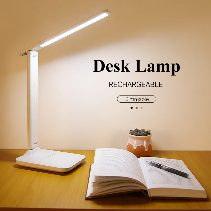  Светодиодные настольные лампы с плавной зарядкой, приглушаемый светильник для чтения, сенсорная Складная Настольная лампа, прикроват…