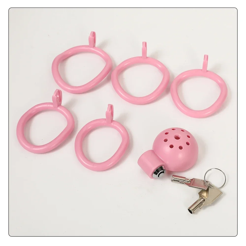 ABS Chastity Cage 5 Rings Cock Cage Adult Sex Toy Penis Bondage Urethral Lock Plug Male Cuckold Fetish Erotic BDSM Toy penis chastity cage chastity lock sex toy penis cock ring