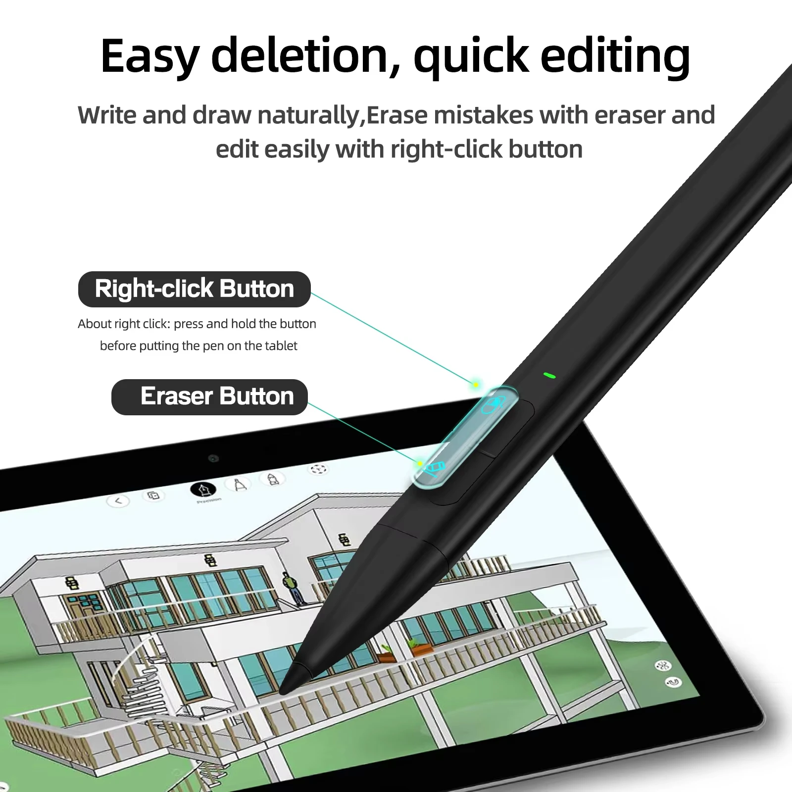Microsoft Surface Pen - Penna Stilo Con 4096 Livelli Di Pressione, Ricarica USB-C, 3 Punte Extra