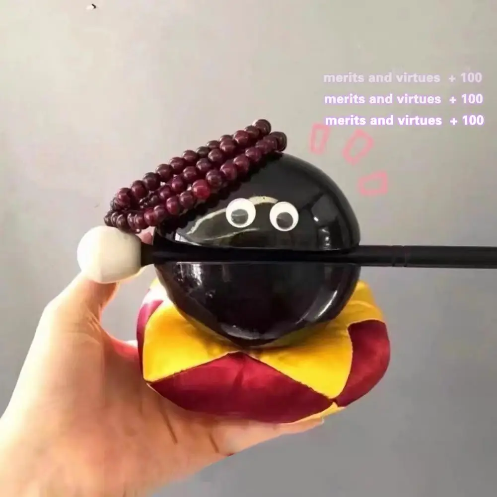 Lovely Wooden Knock Toy Material Safety Percussion Toy Drumstick Wooden Instrument Temple Fish Wood Drum Stress Relief musical percussion instruments wooden hand drum drum hammer