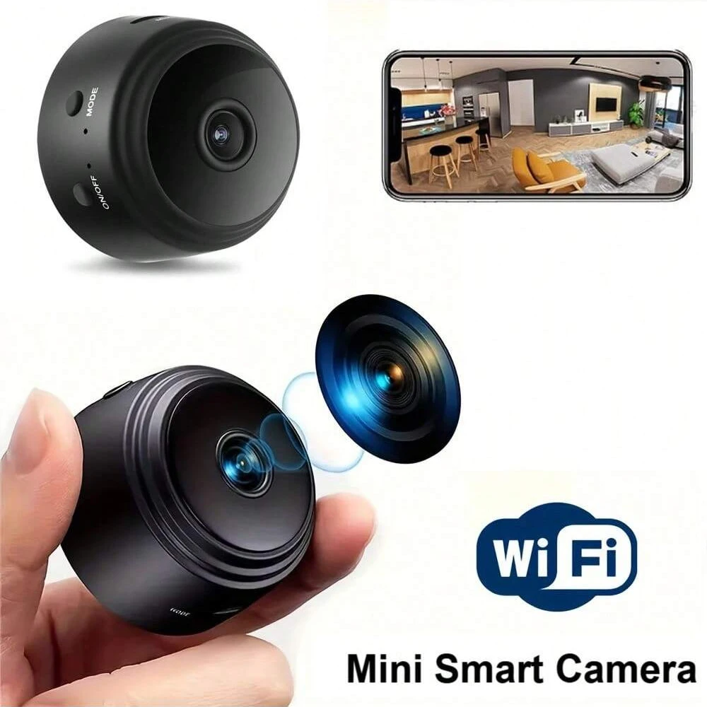 Mini Surveillance Camera 480p HD 2.4G WiFi Wireless Indoor Security Camera Rechargeable Battery with Two-Way Audio Night Vision 2