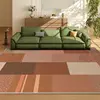 European Green Geometric Decorative Carpet Nordic style Living Room Carpets Light luxury Home Rug Comfortable Soft Bedroom Rugs 4