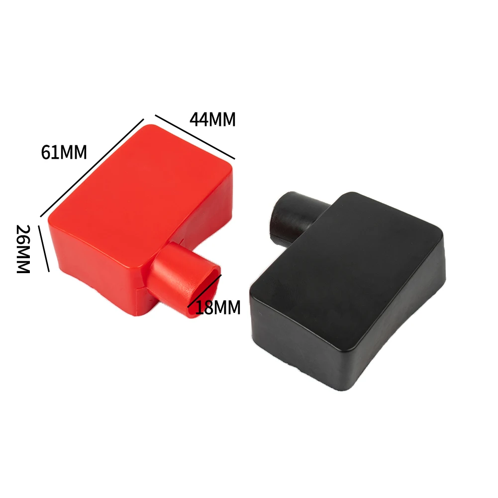 2Pcs Battery Terminal Cover Car Positive Battery Terminal Insulating Cap Connectors Cap Cover Rubber