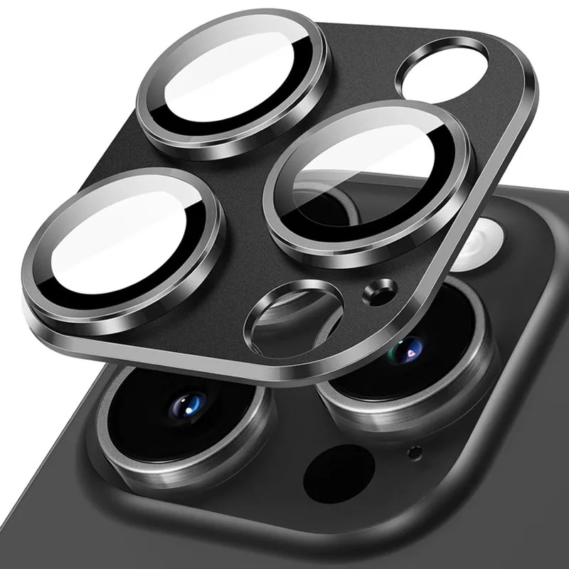 Premium Metal Ring Camera Lens Protector Case - Durable Back Cover Accessory
