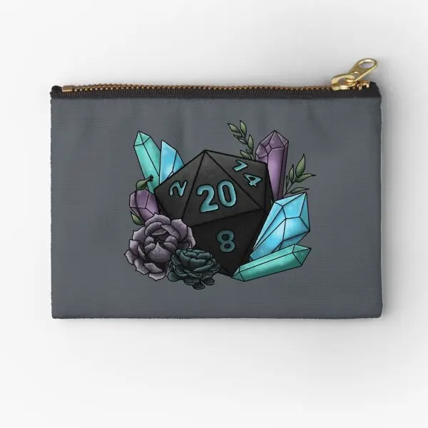 

Mystic Class D20 Tabletop Gaming Dice Zipper Pouches Panties Cosmetic Key Pure Wallet Socks Pocket Storage Men Small Underwear