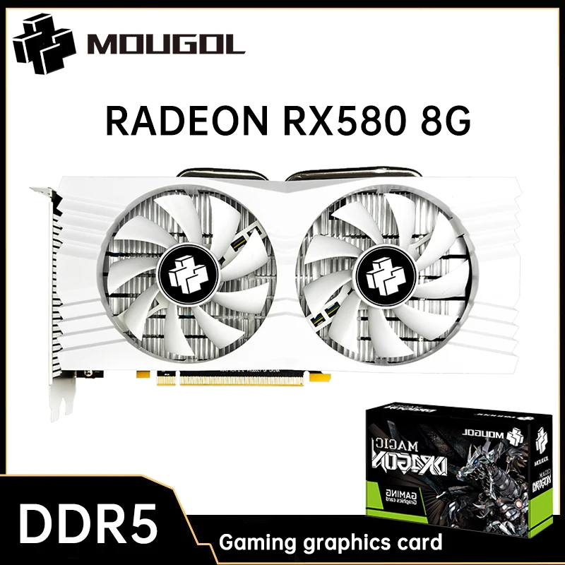 MOUGOL-New-AMD-Radeon-RX580-2048SP-8G-Graphics-Card-GDDR5-Video-Memory ...