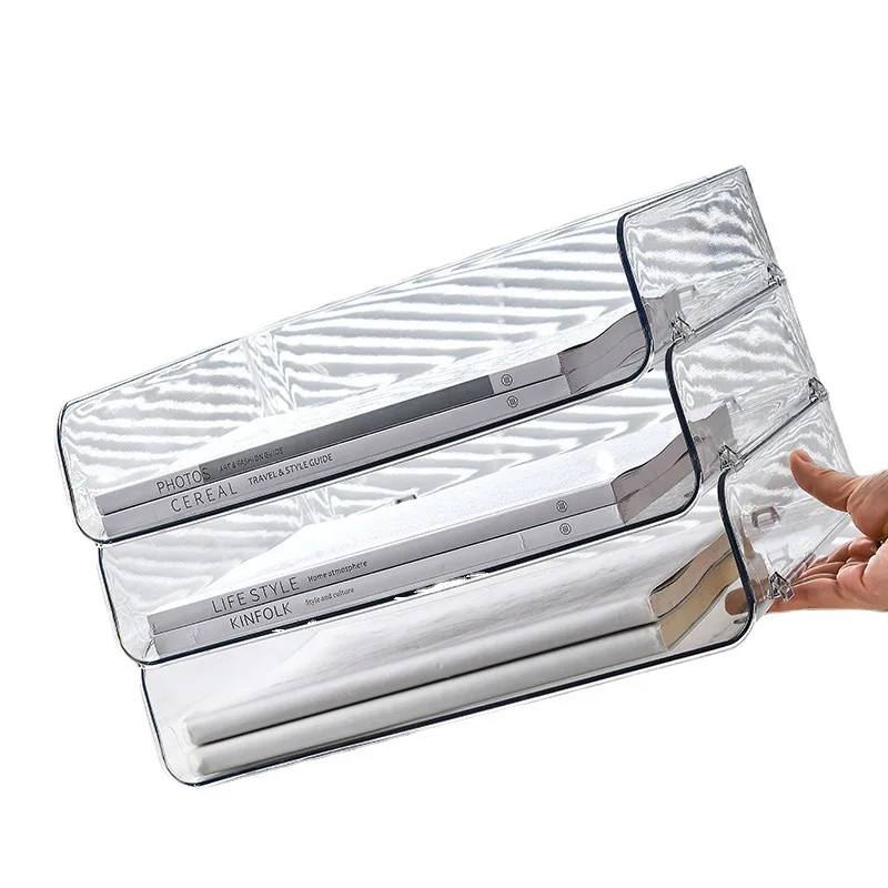 Acrylic Desk Organizers and Accessories, Storage Box for Pens, Files, Office, Makeup, Books, Profiles, 1 Pack 6