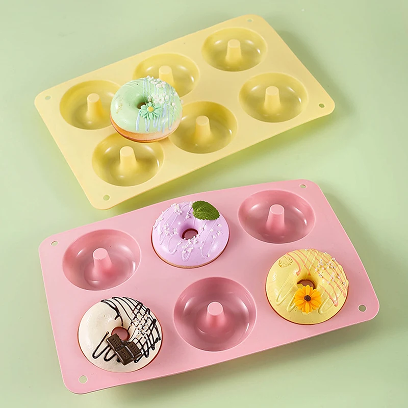 Silicone Donut Mold Baking Pan Non-Stick Baking Pastry Chocolate Cake Dessert Diy Tools high Temperature Resistant Tray