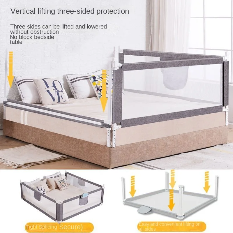 180cm 1pcs Bed Fence Baby Baby Anti-fall Guardrail Children's Bed Bedside Anti-fall Safety Guardrail Universal Guard
