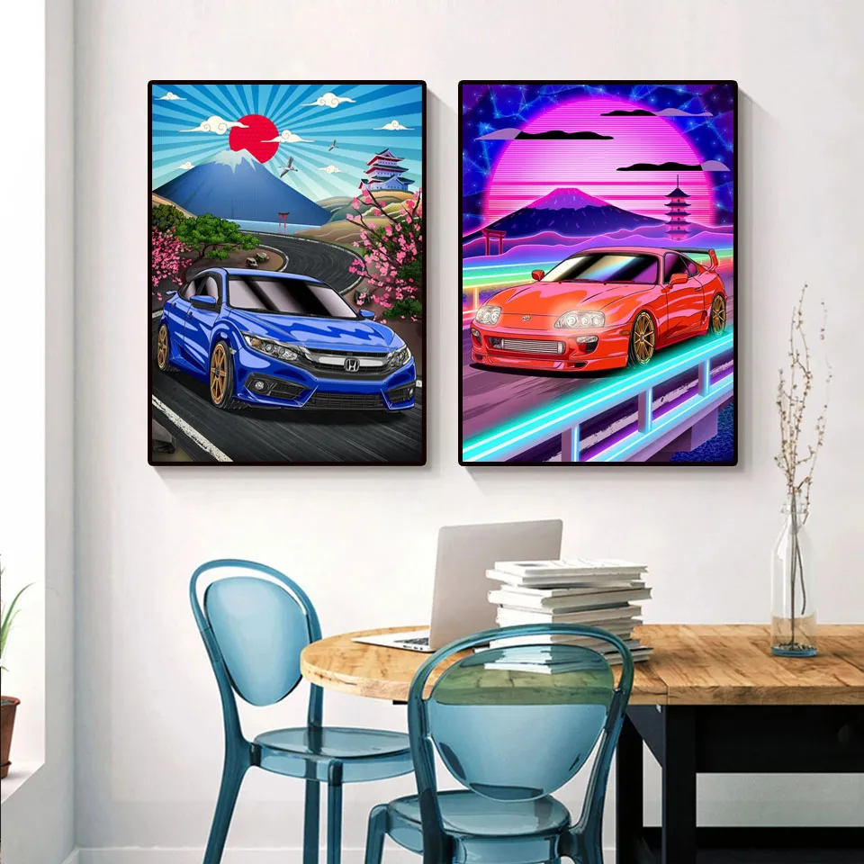アート・デザイン・音楽 Poster Art of Cars Datsun 280z Nissan | Wall Art | Husband Gift | His Birthday