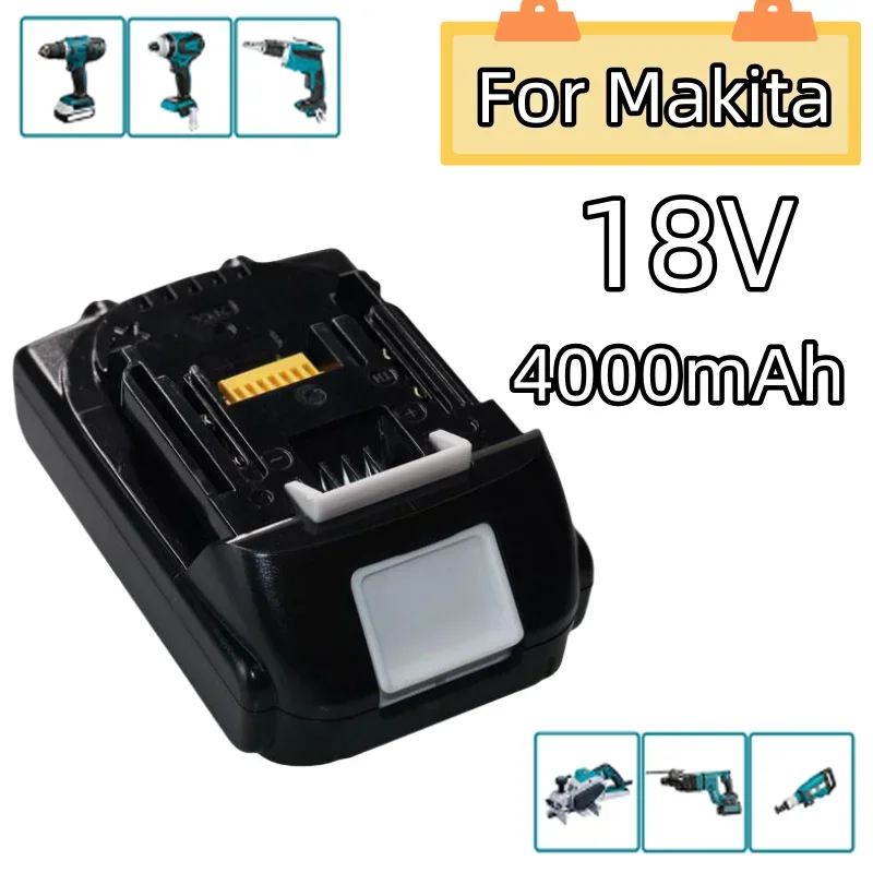 

NEW for Makita 18V 4000mAh Rechargeable Power Tools Battery With LED BL1830 BL1850 BL1860 Battery Charger Set With Working Light
