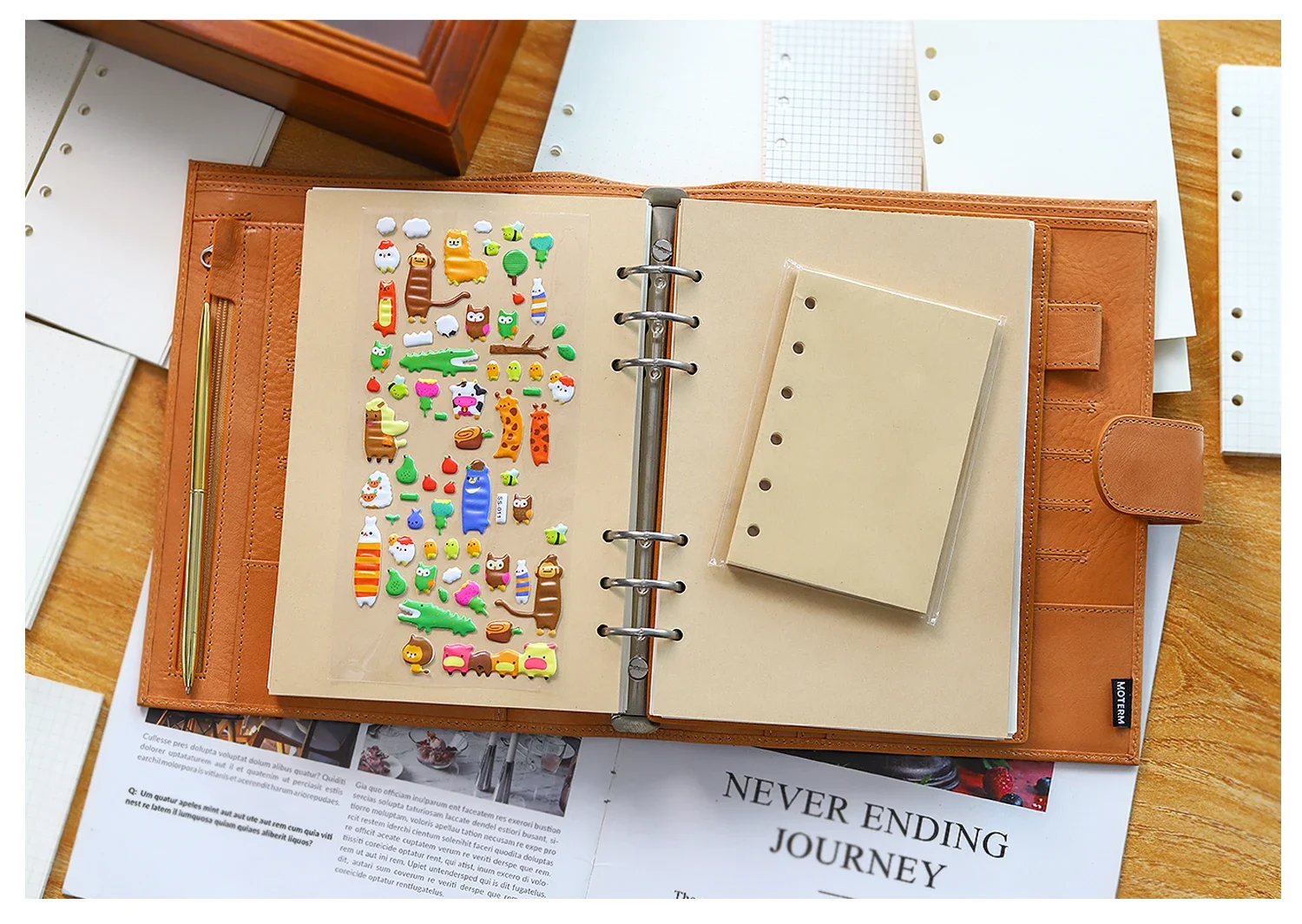 Ring Binder Notebook A5 Personal A6 A7 Insert Refills 6 Holes Loose Leaf Spiral Diary Planner Inner Core 100g Paper student notebook bullet journal notebook notebook refill notebook organizer notebook cover paper refill binder notebook case folder