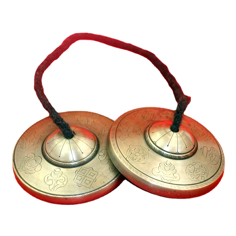 Handmade Tibetan Tingsha Bells - 3.5 Inch Bronze Meditation Cymbals For Sound Healing