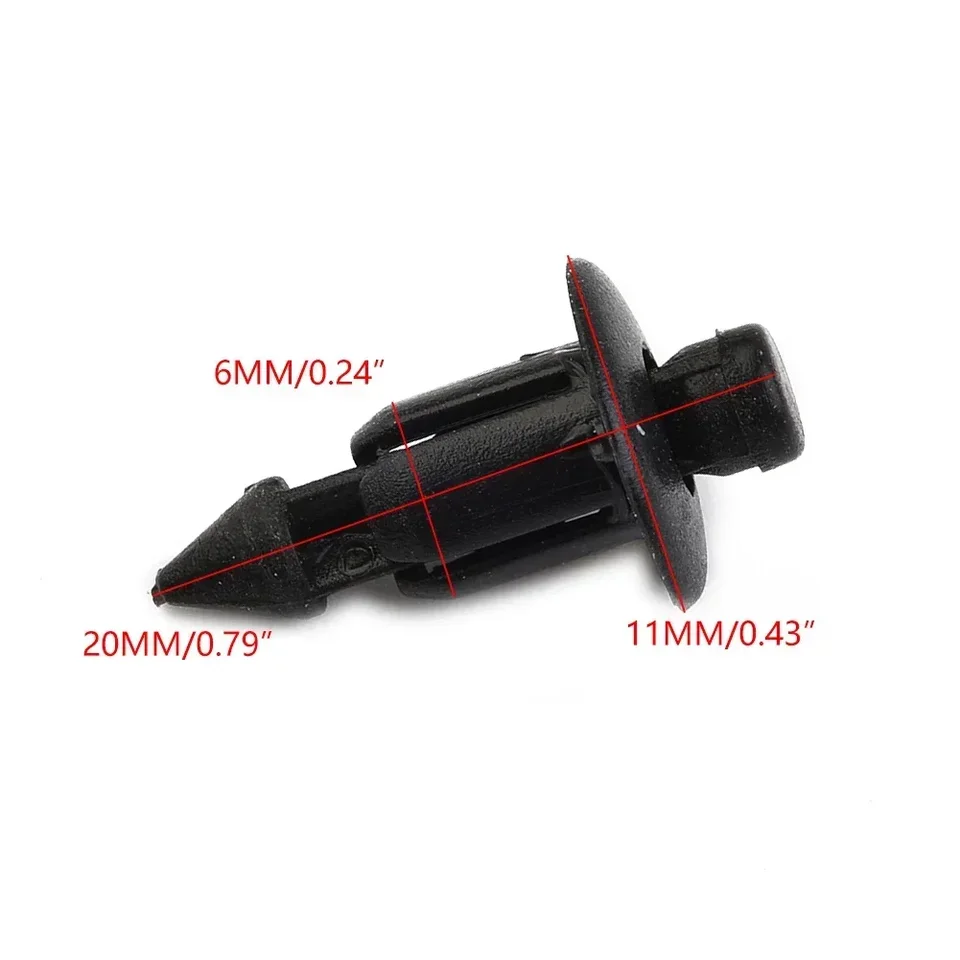 10 Pack 6mm Black Plastic Fairing Screw Rivets For Suzuki Motorcycle Body Panels